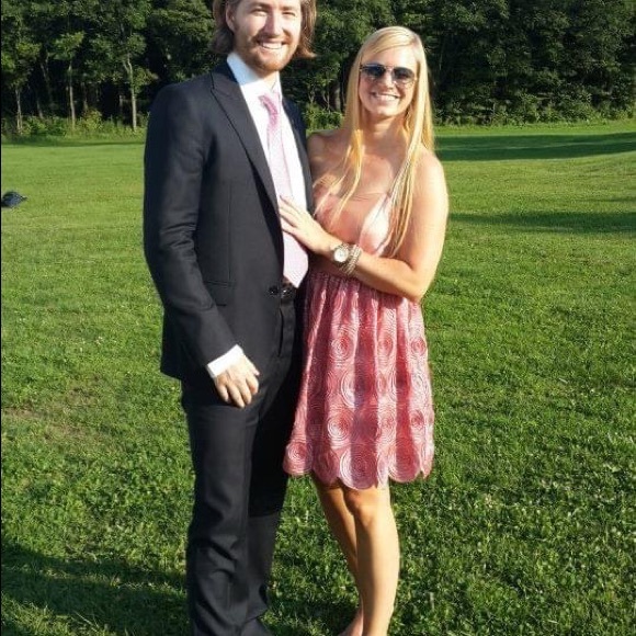 Champagne & Cupcakes Pink Rose Dress (Sz Small) - Picture 2 of 3